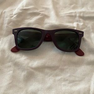 Purple RayBan Wayfarer women’s sunglasses